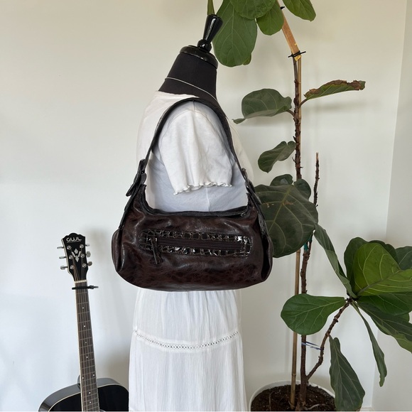 Aldo vintage brown shoulder bag with snake print - Picture 6 of 11